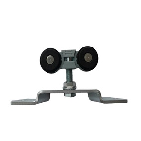 A hanger suitable for use with the P C Henderson Husky 120 Pro door hardware system.