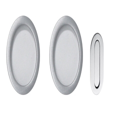 385EDGE Round Sliding Door Handle Set with Door Edge Pull