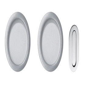 385EDGE Round Sliding Door Handle Set with Door Edge Pull