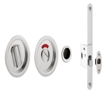 571 Round Sliding Door Lock Set (with indicator)