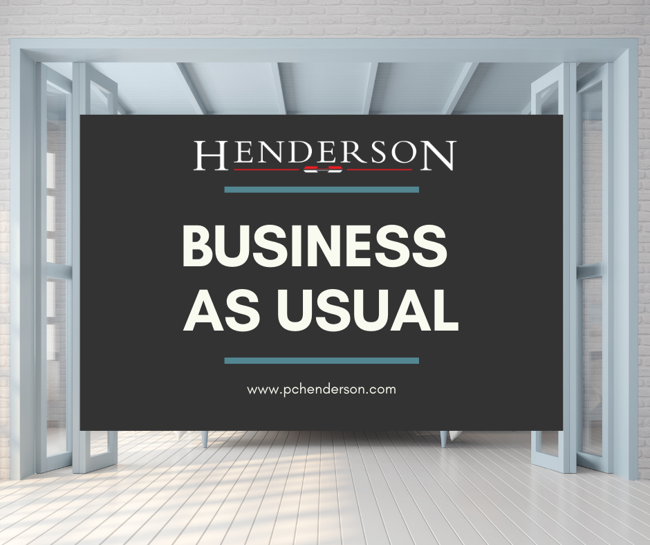 P C Henderson: Business As Usual